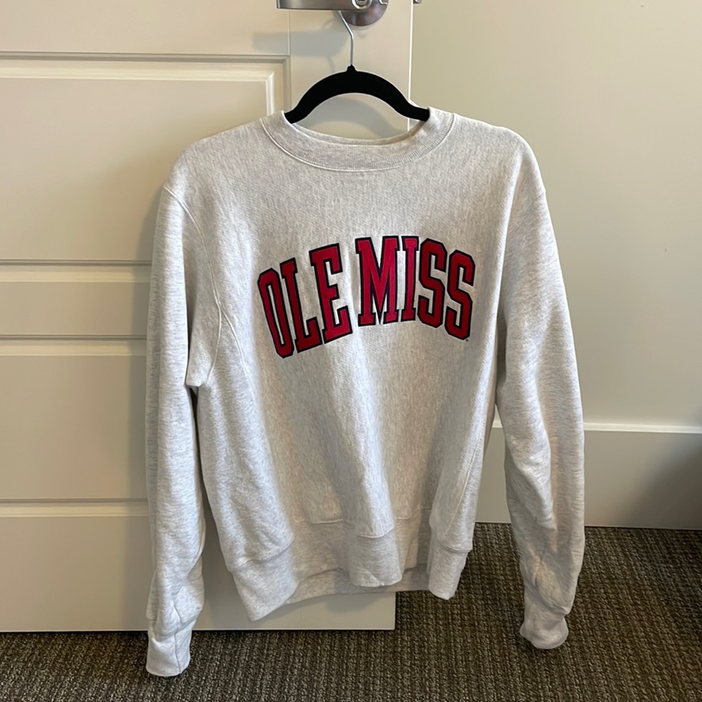 Small Champion Ole Miss embroidered crewneck sweatshirt